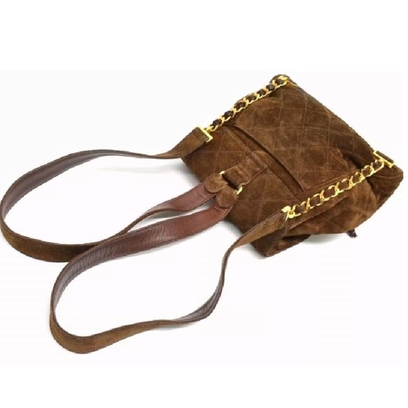 Chanel Back Pack Nu Buck Gold Brown Suede Leather - Picture 4 of 5